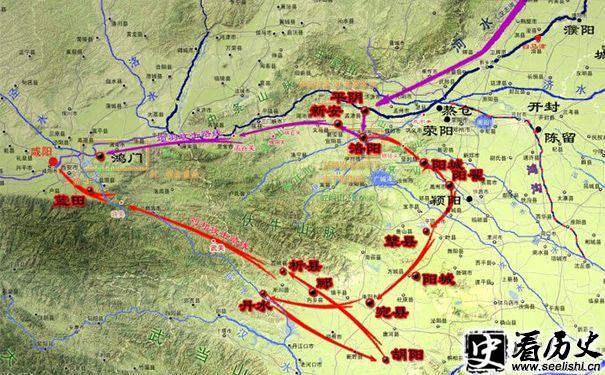 刘邦灭秦地图