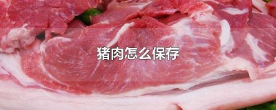 ​猪肉怎么保存在冰箱 猪肉怎么保存新鲜不变色