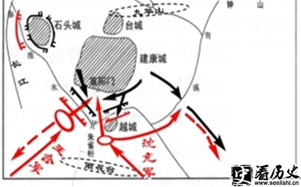 王敦之乱路线图