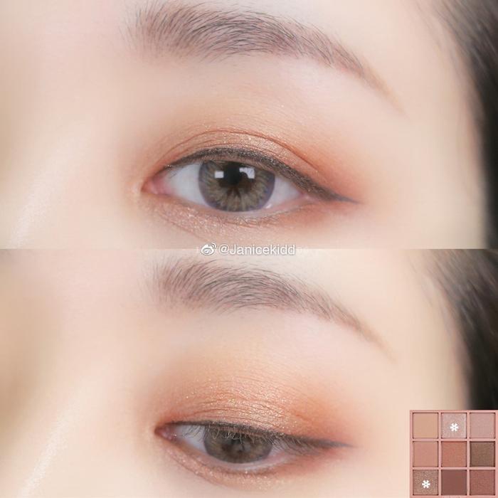 3CE MOOD RECIPE MULTI EYE COLOR PALETTE-OVERTAKE眼影盘试色
共9种