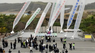 ​韩国军方称朝鲜再次向韩国放飞气球