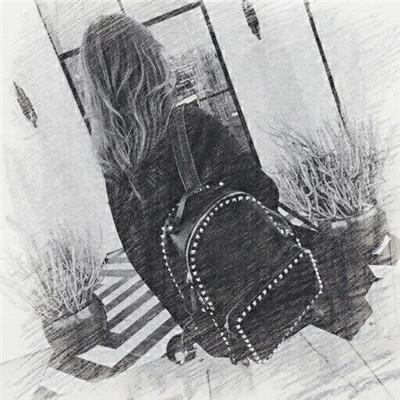 素描头像女生唯美伤感非主流