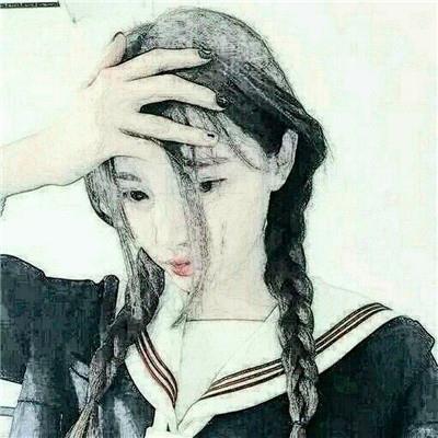 素描头像女生唯美伤感非主流