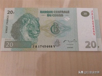 ​刚果金的20法郎纸钞