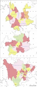 ​云贵川三省县级区划对比分析