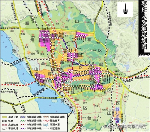 高清!山东省枣庄市城市总体规划图,枣庄人收藏了