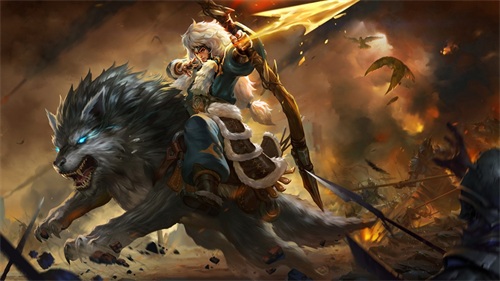 王者荣耀：成吉思汗梦奇原画壁纸，苍狼末裔，入梦之灵，胖达荣荣